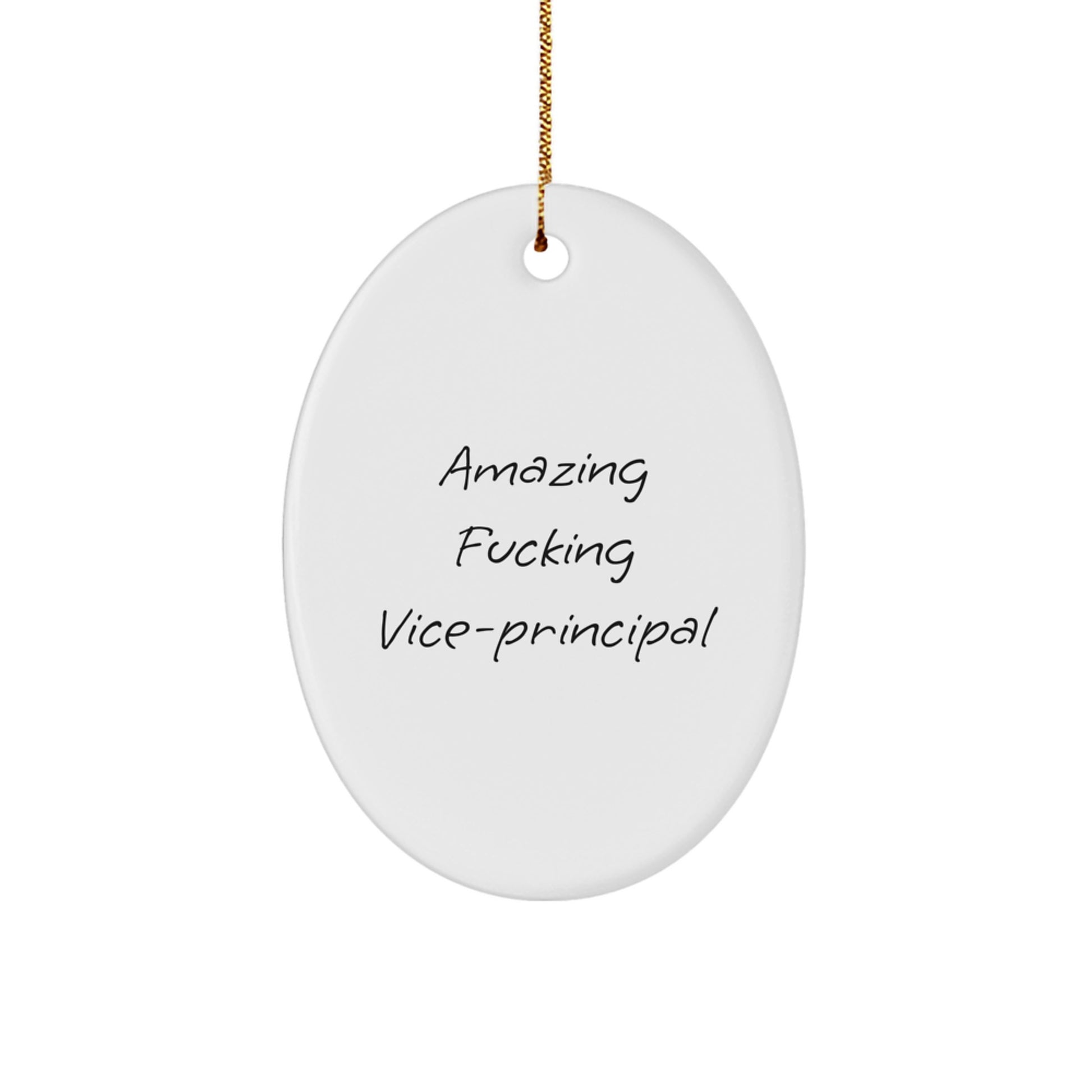 Funny Vice-Principal Gifts from Friends - Amusing Oval Ornament for Christmas