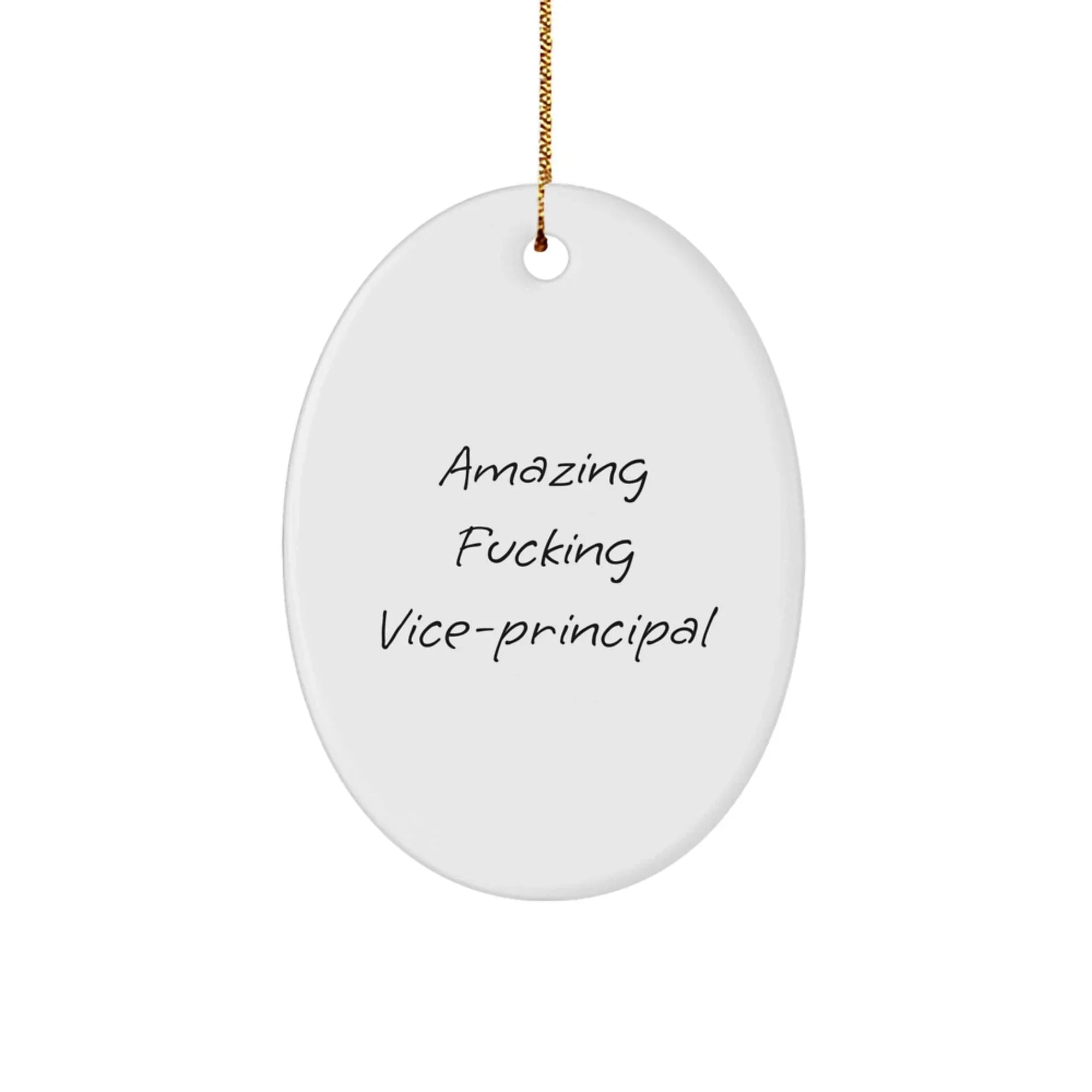 Funny Vice-Principal Gifts from Friends - Amusing Oval Ornament for Christmas