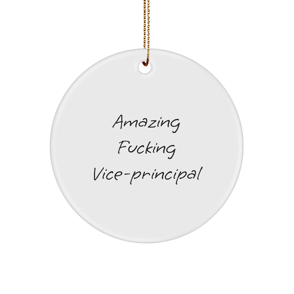 Funny Vice-principal Circle Ornament Gifts from Men to Vice-principal, Christmas Unique Gifts