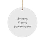 Funny Vice-principal Circle Ornament Gifts from Men to Vice-principal, Christmas Unique Gifts
