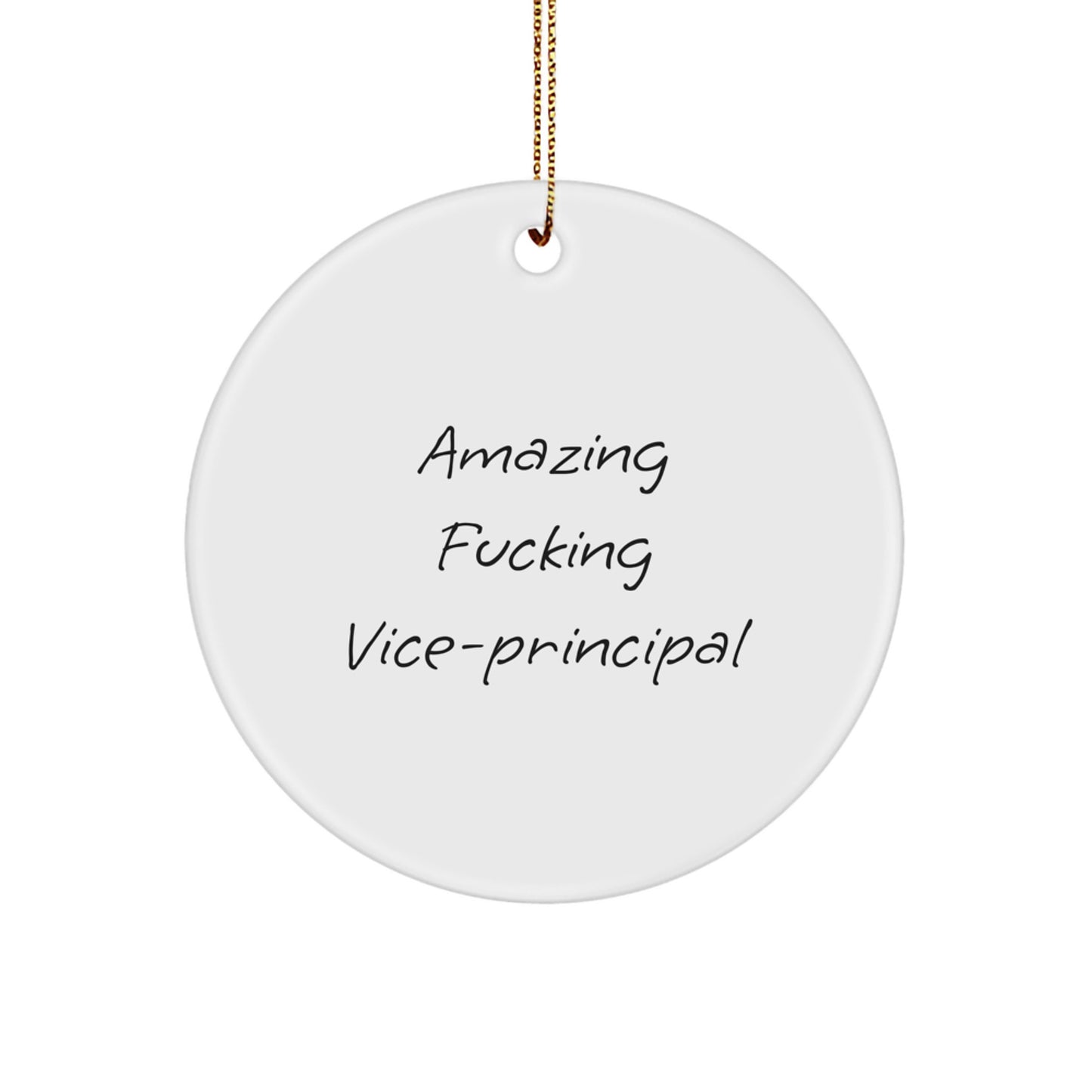 Funny Vice-principal Circle Ornament Gifts from Men to Vice-principal, Christmas Unique Gifts
