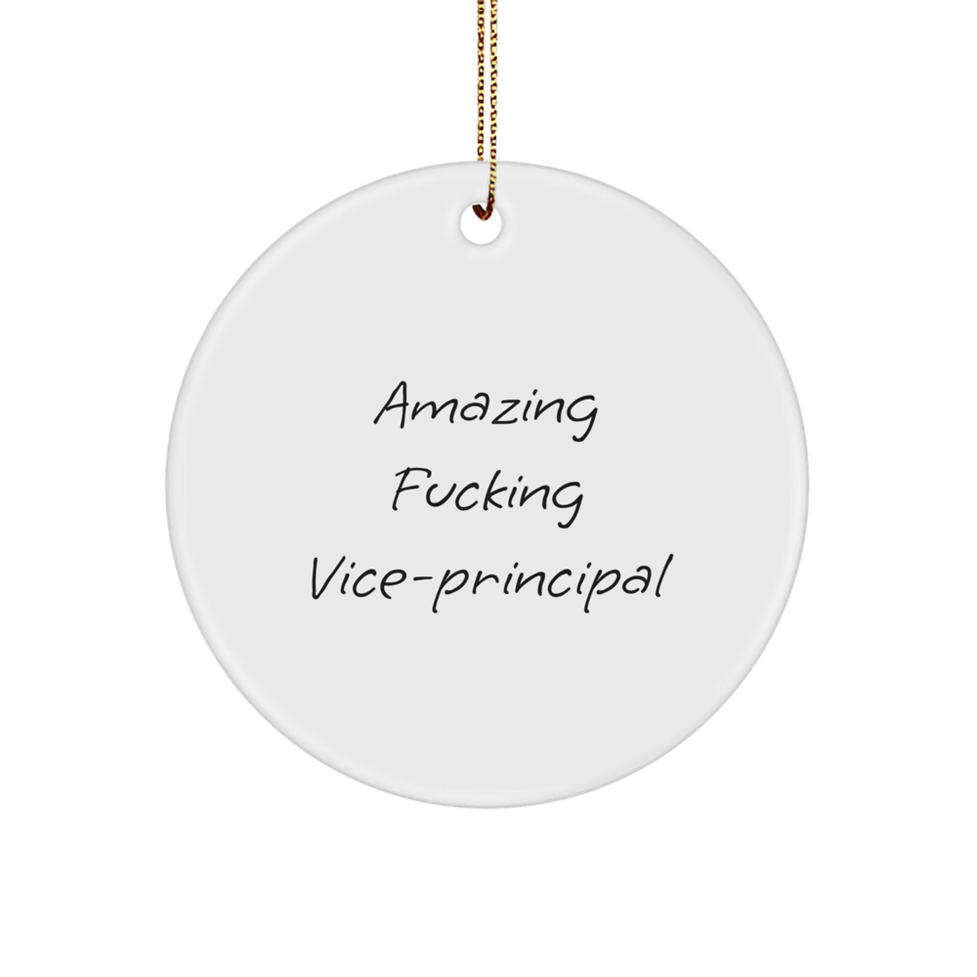 Funny Vice-principal Circle Ornament Gifts from Men to Vice-principal, Christmas Unique Gifts