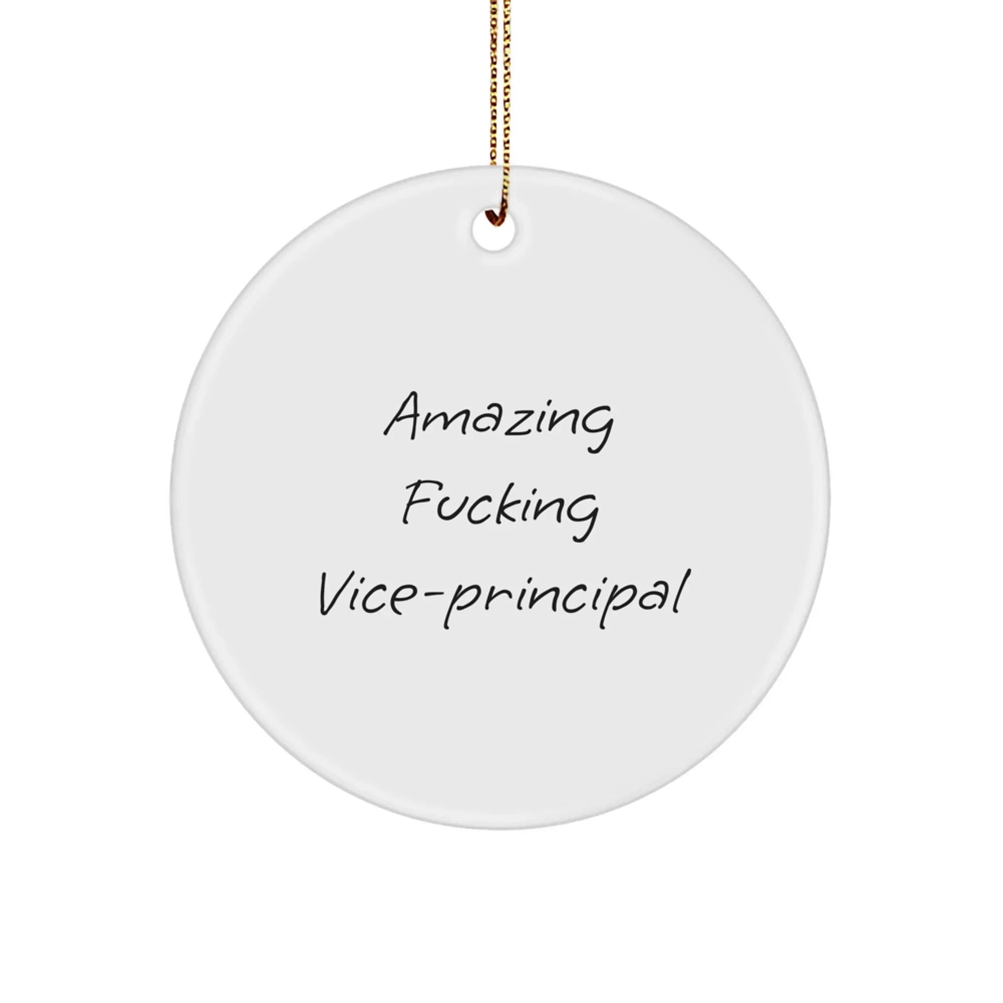 Funny Vice-principal Circle Ornament Gifts from Men to Vice-principal, Christmas Unique Gifts