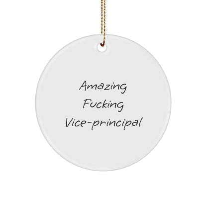 Funny Vice-principal Circle Ornament Gifts from Men to Vice-principal, Christmas Unique Gifts