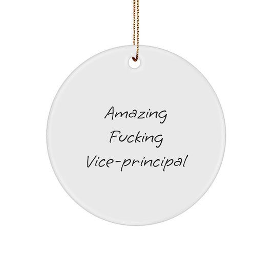 Funny Vice-principal Circle Ornament Gifts from Men to Vice-principal, Christmas Unique Gifts