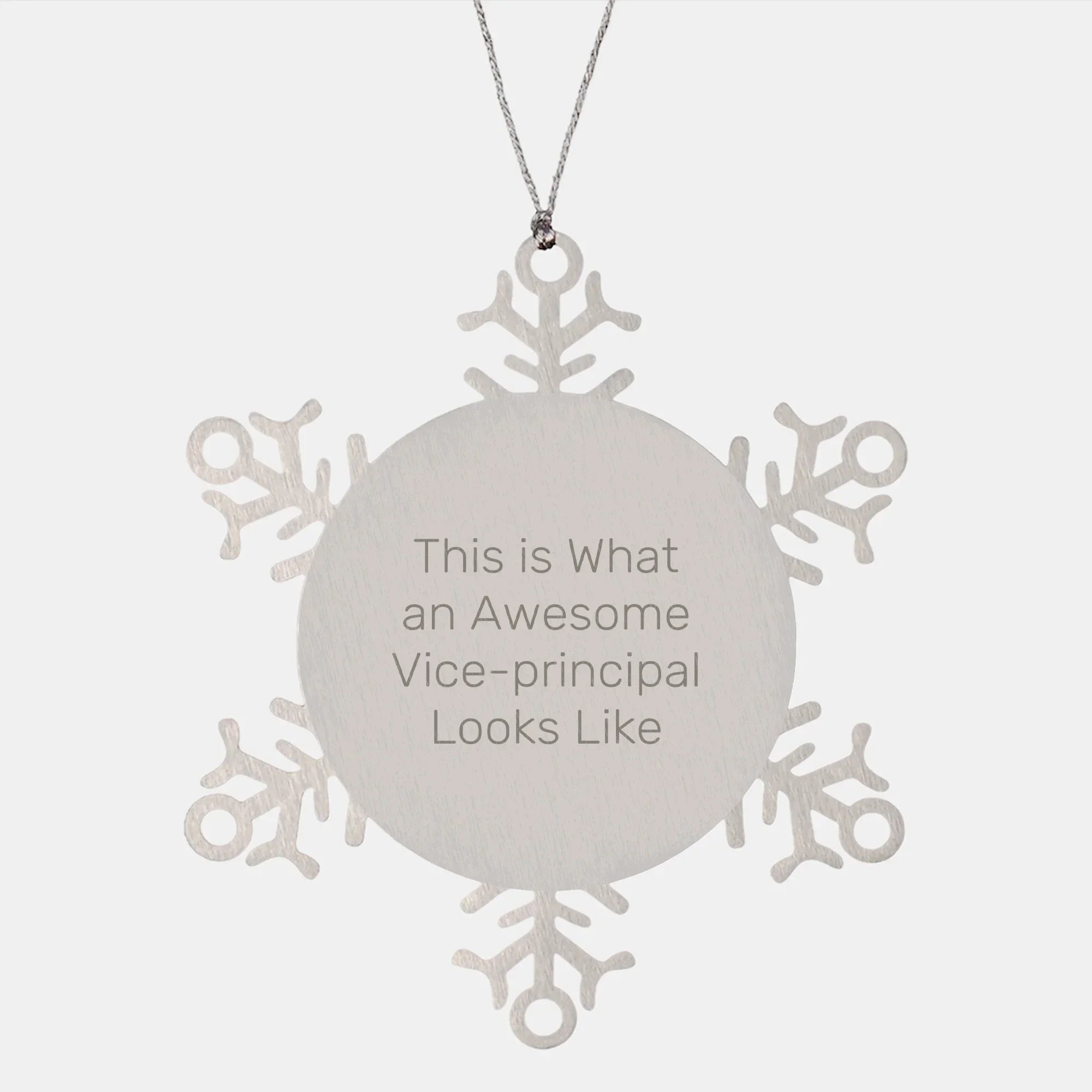 Funny Vice-principal Gifts from Men for Christmas - Snowflake Ornament Quote 'This Is What An Awesome Vice-principal Looks Like' - Unique Gifts for Vice-principal, Friends, Coworkers, Family