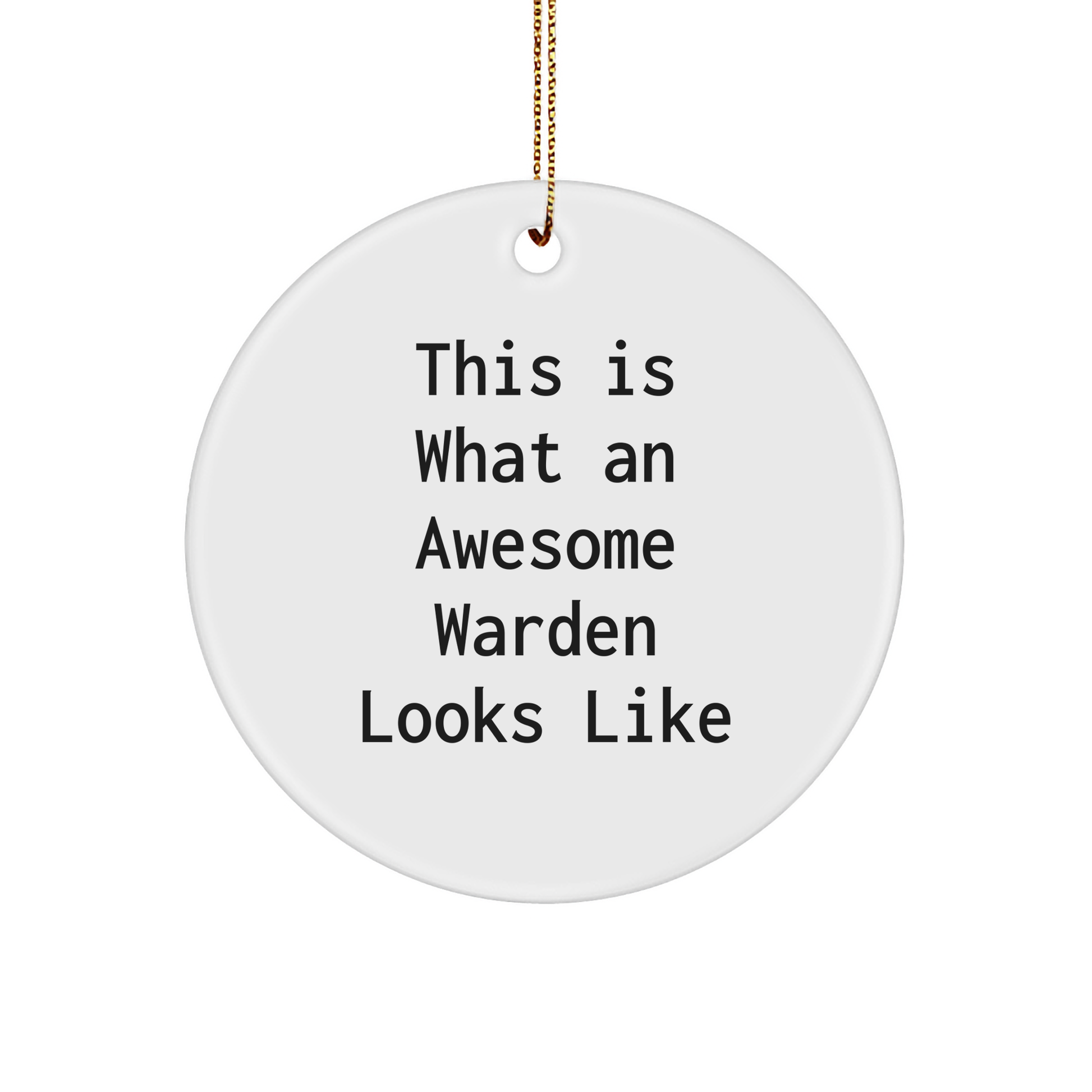 Funny Warden Gifts from Men to Friends - This Is What An Awesome Warden Looks Like Christmas Circle Ornament