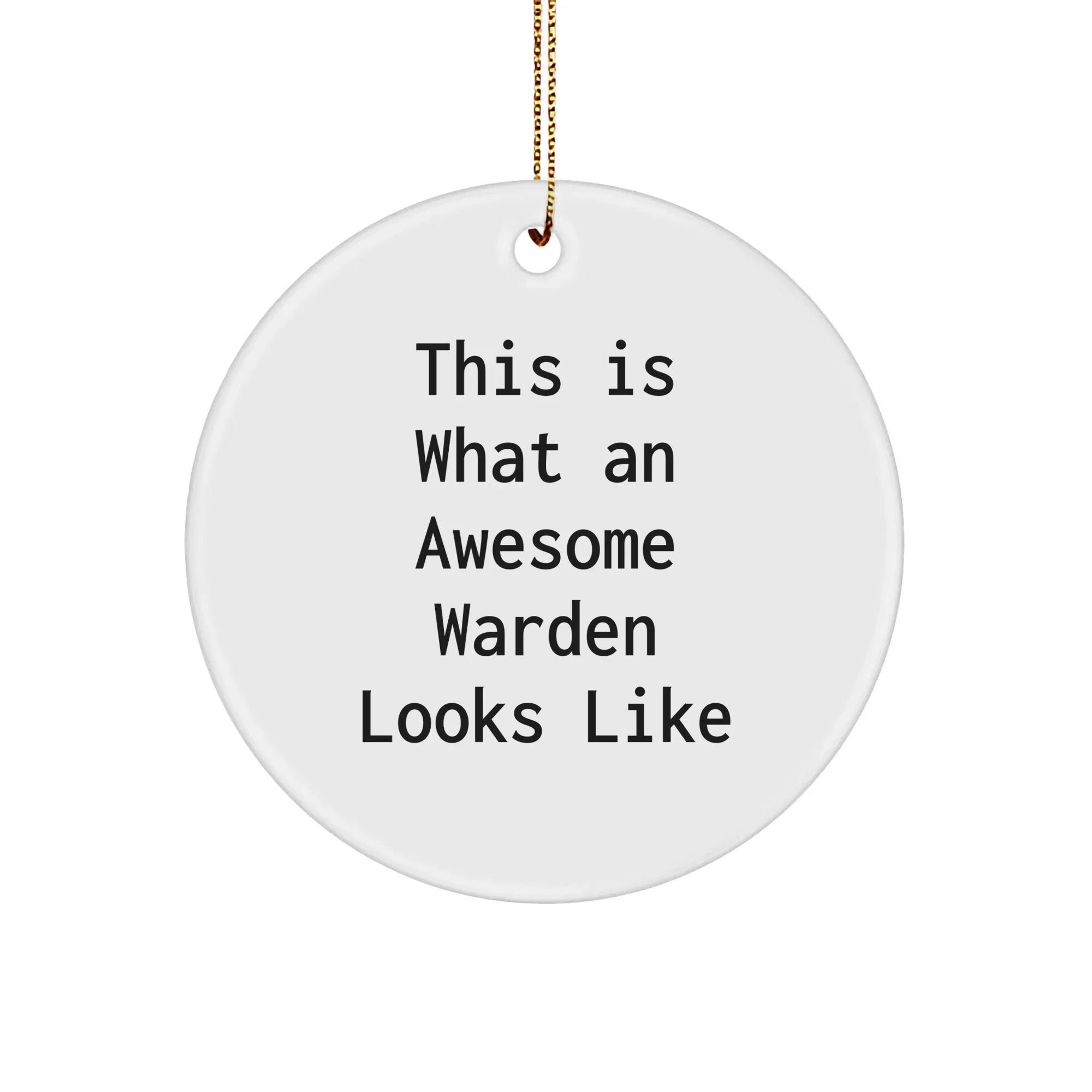 Funny Warden Gifts from Men to Friends - This Is What An Awesome Warden Looks Like Christmas Circle Ornament