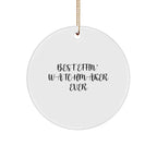 Funny Watchmaker Gifts from Best Effin' Watchmaker Ever - Circle Ornament for Friends, Family, or Coworkers - White, 2.75'' tall, 0.5 oz, Durable MDF with High-Gloss Finish