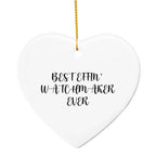 Funny Watchmaker Gifts from Friends, Heart Ornament for Christmas, 'Best Effin' Watchmaker Ever' Quote, Perfect for Watchmaker Lovers