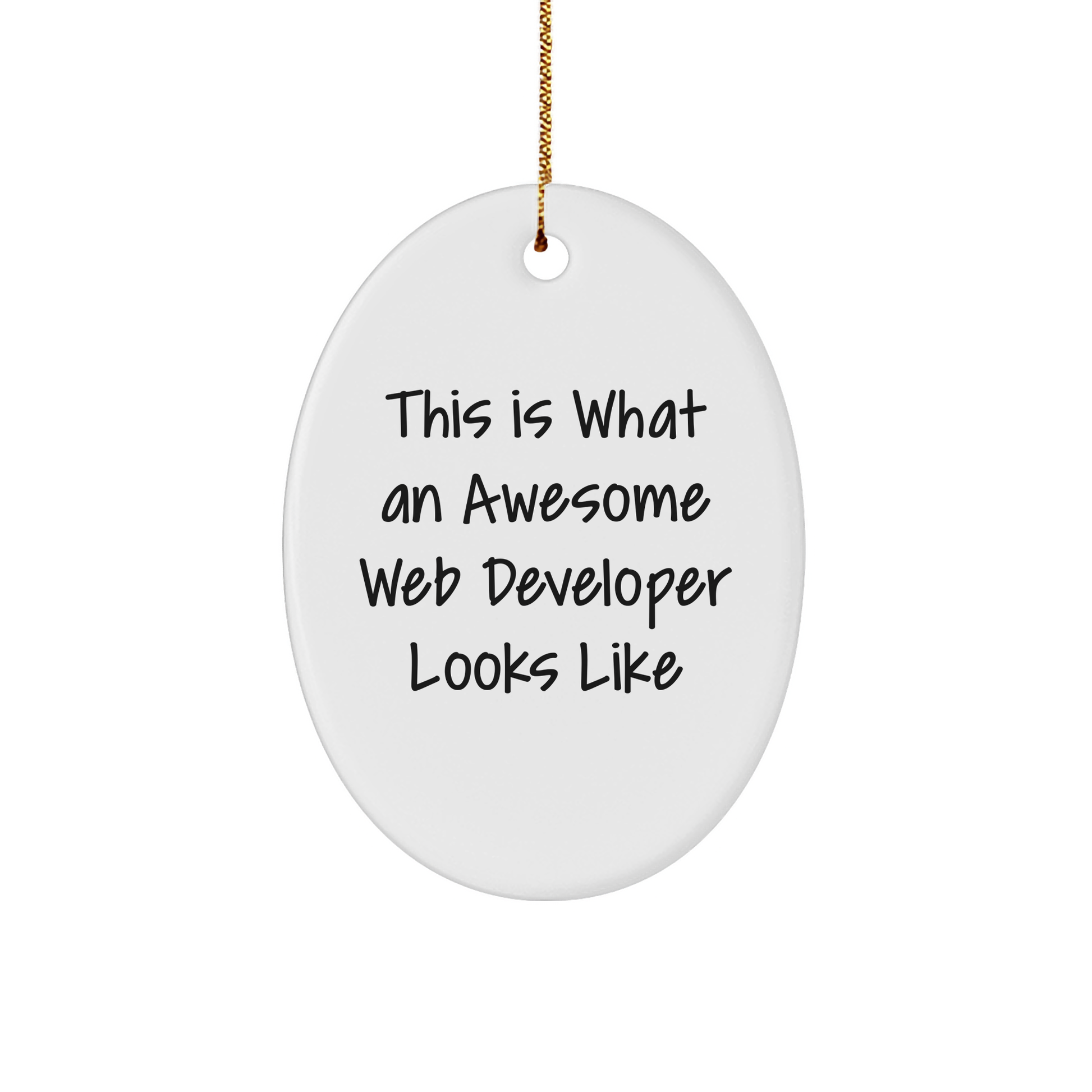 Funny Web Developer Gifts from Friends for Men - Oval Ornament This Is What An Awesome Web Developer Looks Like - Christmas Unique Presents