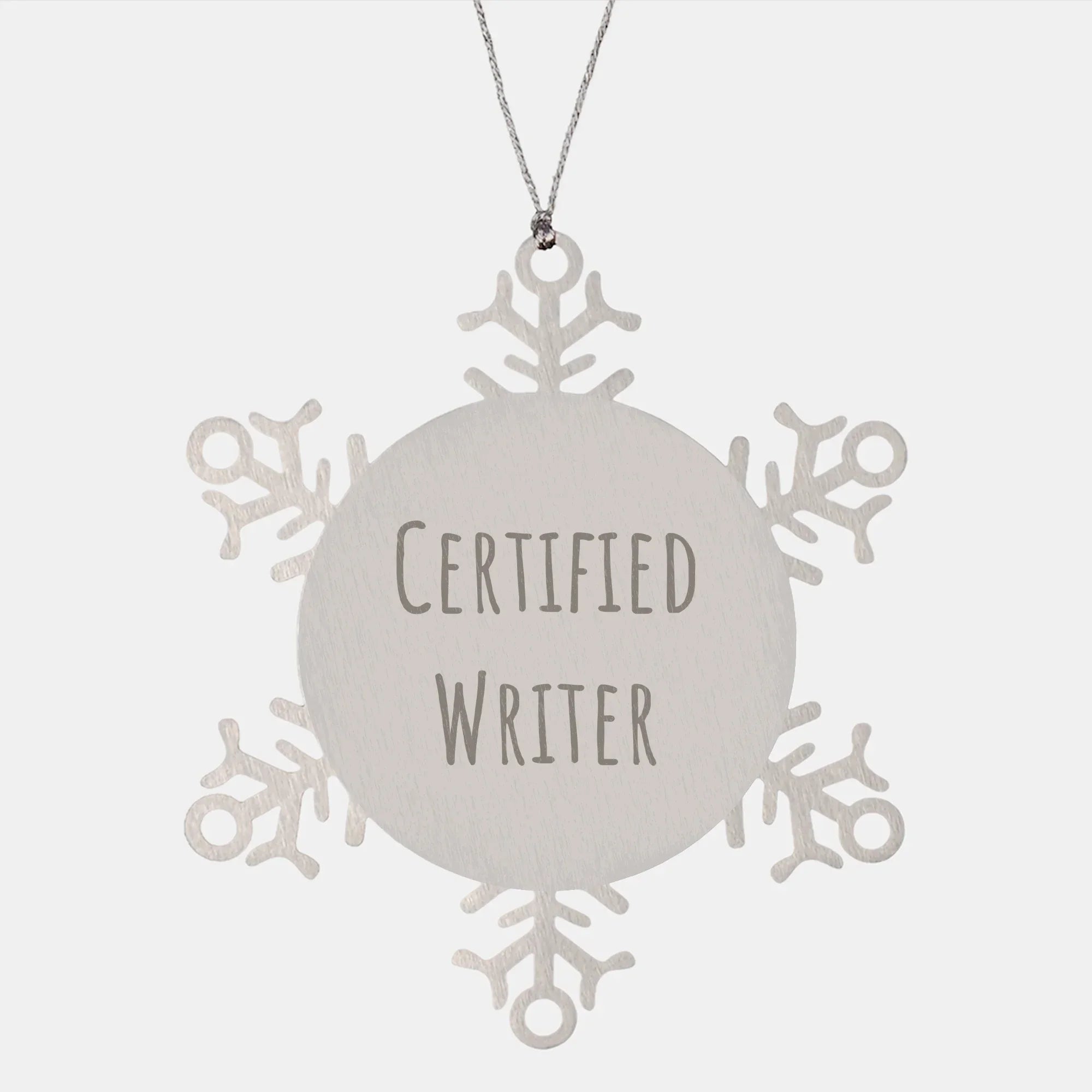 Funny Writer Gifts from Friends for Christmas Snowflake Ornament