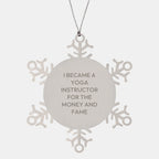 Funny Yoga Instructor Gifts from Men to Friends - Snowflake Ornament for Christmas