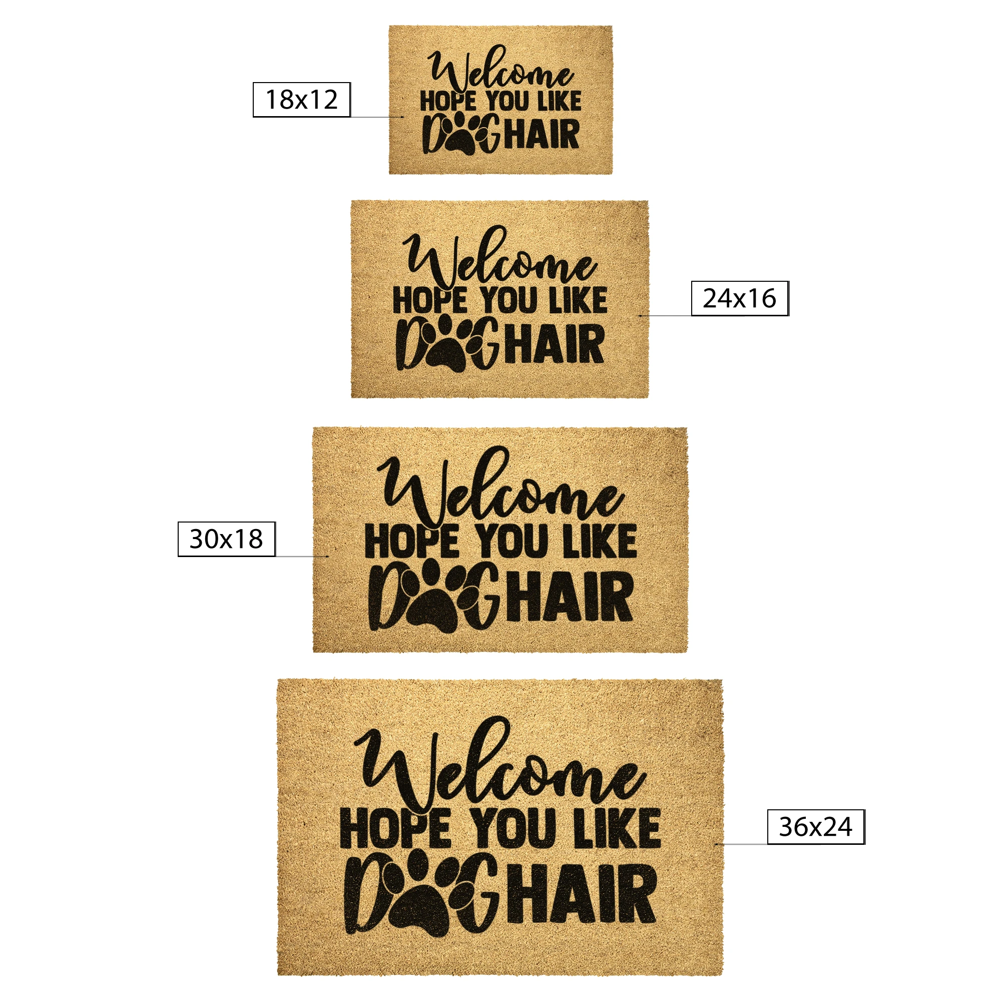 Funny Hope You Like Dog Hair Natural Coir Welcome Mat