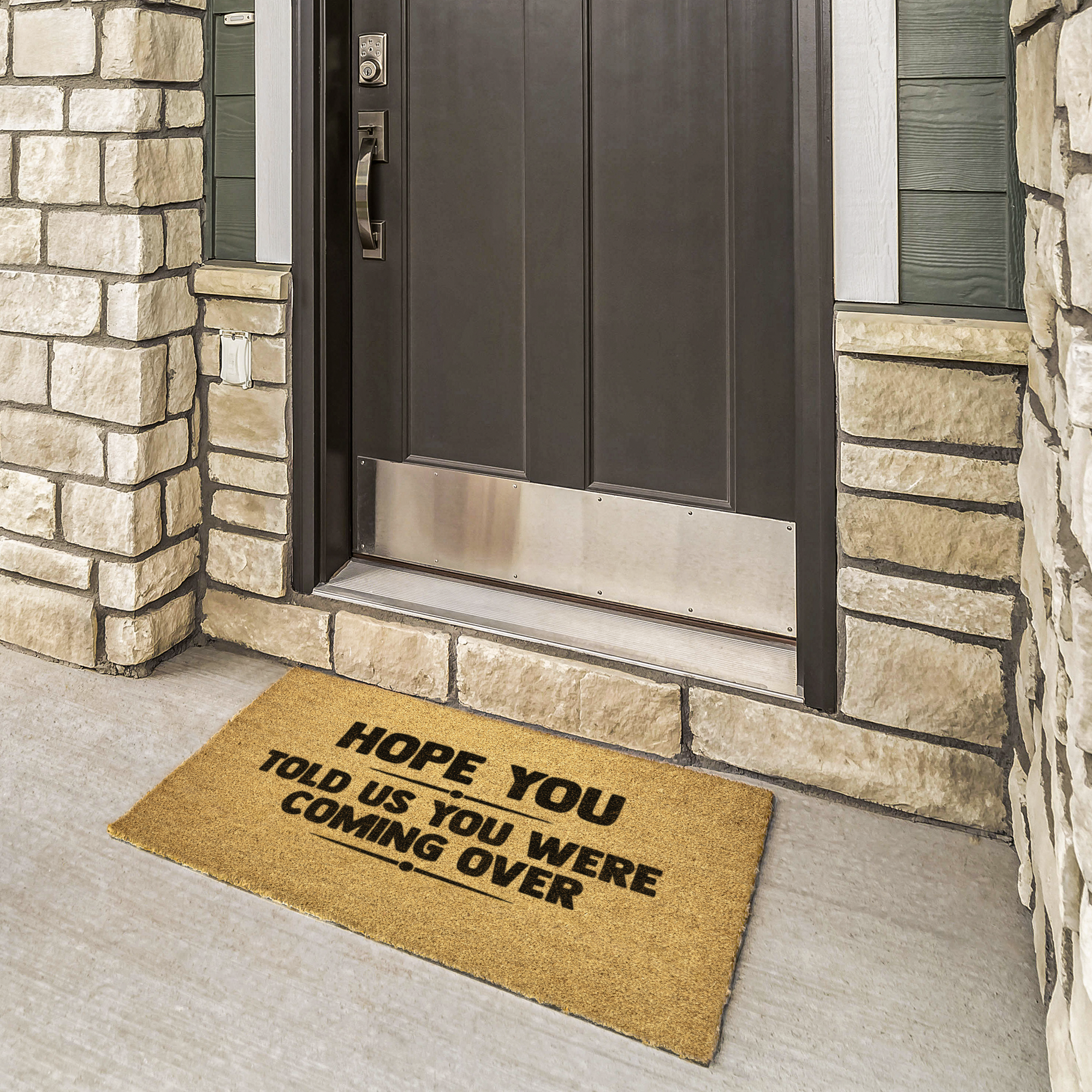 Funny Welcome Doormat – “Hope You Told Us You Were Coming Over” | Coir Entryway Mat | Humor Gift for Families & Friends