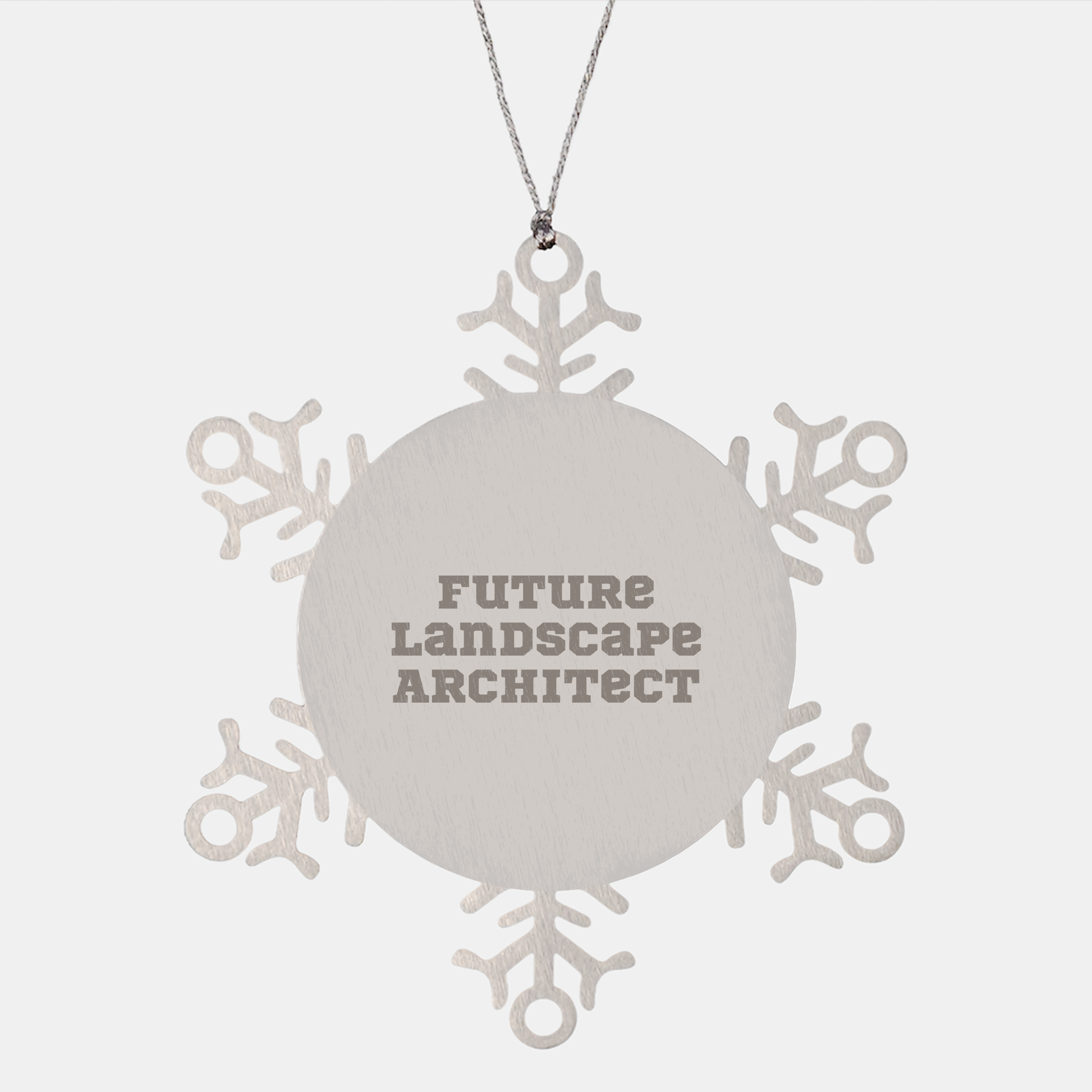 Future Landscape Architect Christmas Unique Gifts from Friends Snowflake Ornament, Inspirational Quotes for Landscape Architects, Shatterproof Snowflake Decoration, 3.14 Inch Diameter