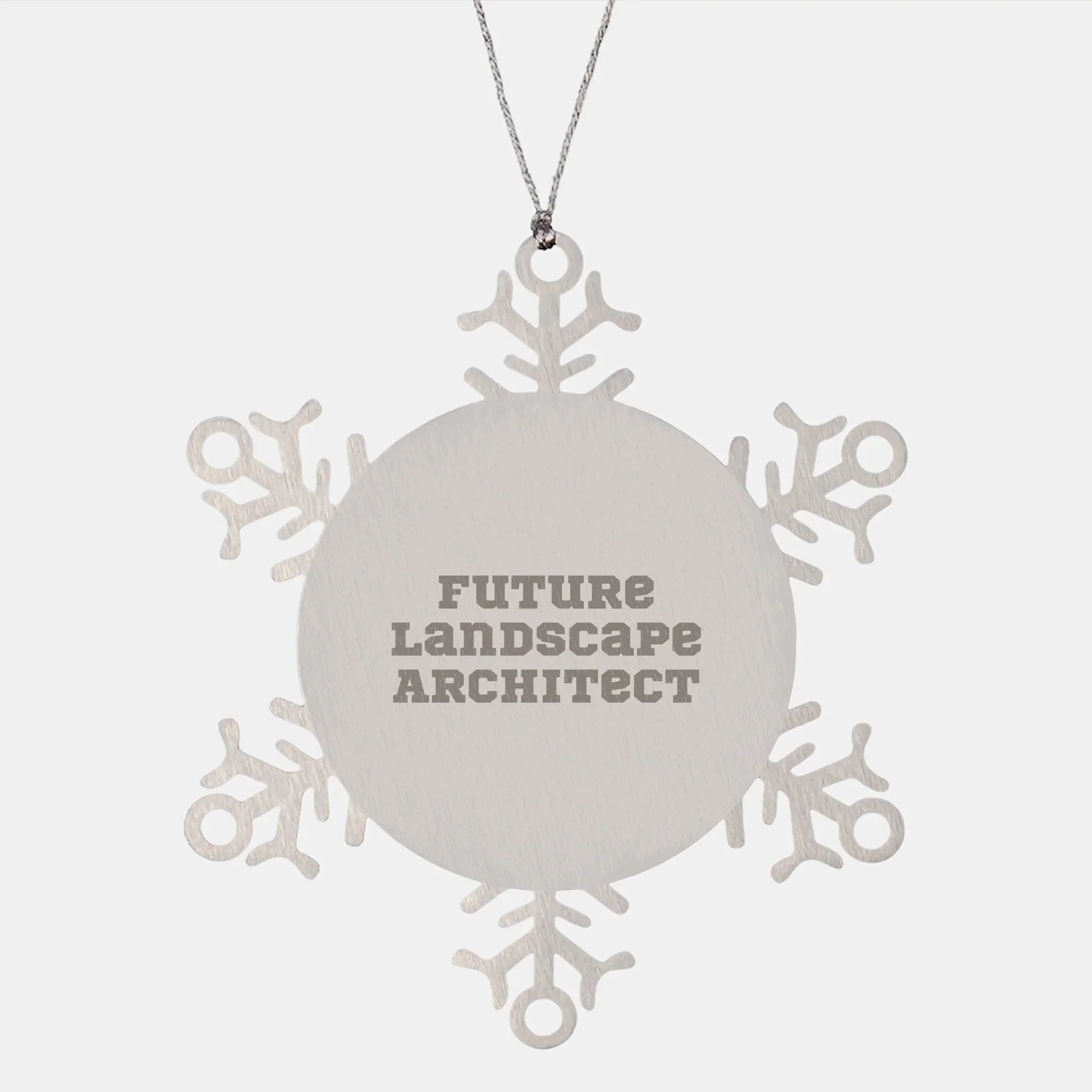 Future Landscape Architect Christmas Unique Gifts from Friends Snowflake Ornament, Inspirational Quotes for Landscape Architects, Shatterproof Snowflake Decoration, 3.14 Inch Diameter