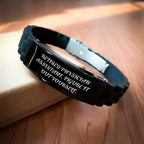 Physician Assistant Gifts - Inspirational Quote Glide lock Clasp Bracelet, 'Figure It Out Yourself.' - Graduation Unique Gifts from Men to Physician Assistants