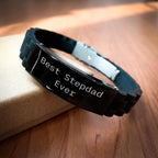 Best Stepdad Ever – Meaningful Gift for Bonus Dad – Stepfather Appreciation - Bracelet Gift – Father’s Day, Birthday, Christmas