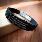 Funny Firefighter Gifts from Men to Firefighter Heroes, I'm Not Perfect But I'm A Firefighter And That's Basically The Same Thing Glide lock Clasp Bracelet for Father's Day