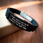 Operator Gifts from Men, Operator Glide lock Clasp Bracelet for Mother's Day, 'I'm Not Perfect But I'm An Operator And That's Basically The Same Thing' Quote, Adjustable and Durable