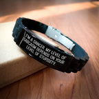 Funny Dancer Gifts from Men to Women, Black Glide lock Clasp Bracelet with Sarcasm Quote, Adjustable Jewelry for Mother's Day