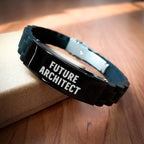 Funny Future Architect Quote Glide lock Clasp Bracelet Gifts from Family for Architect's Mother's Day