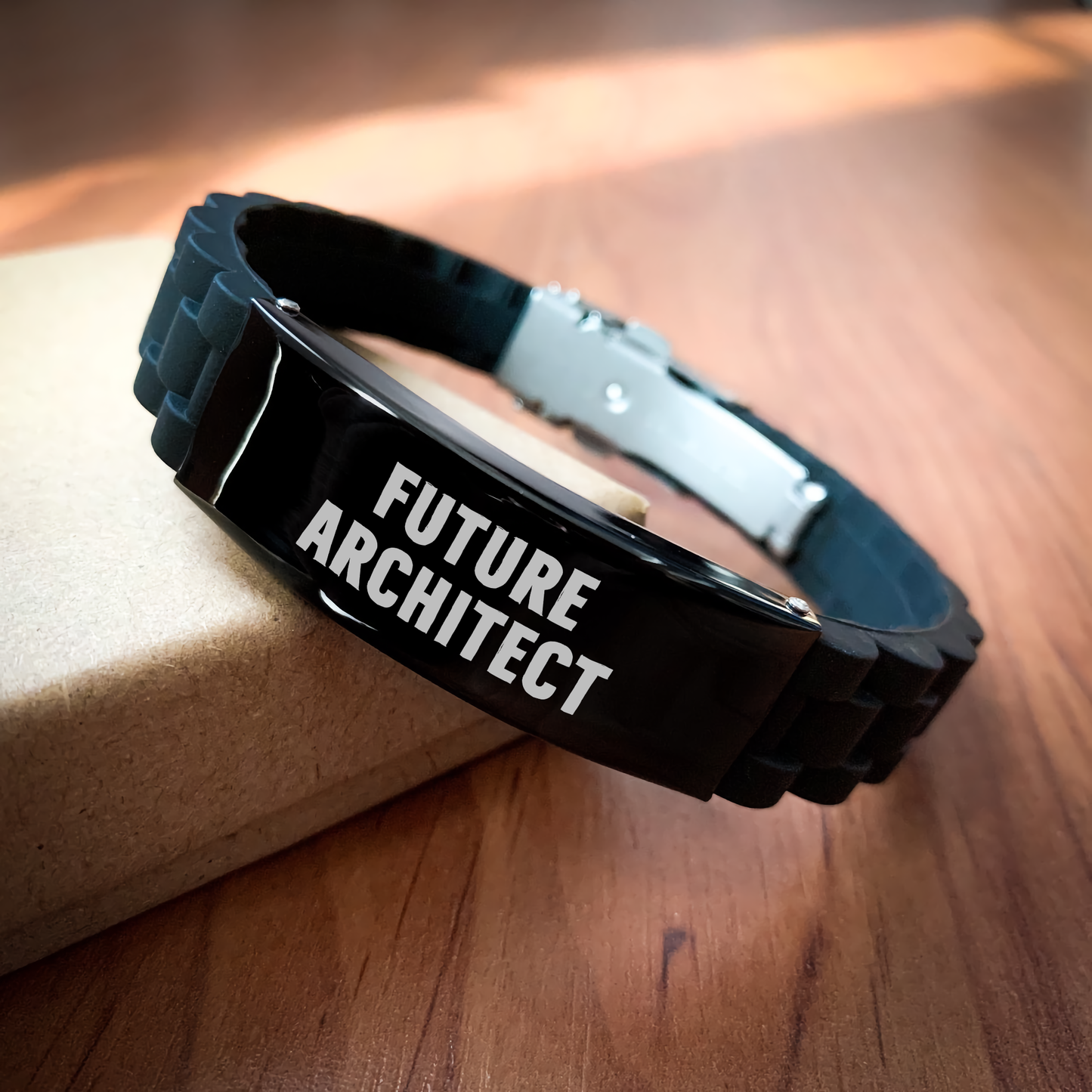 Funny Future Architect Quote Glide lock Clasp Bracelet Gifts from Family for Architect's Mother's Day - Image 2