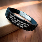 Funny Mechanic Gifts for Him, Glide lock Clasp Bracelet from Friends, 'I Love How We Don't Have To Say Out Loud That I'm Your Favorite Mechanic' Graduation Unique Gifts