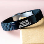 Funny Future Architect Quote Glide lock Clasp Bracelet Gifts from Family for Architect's Mother's Day