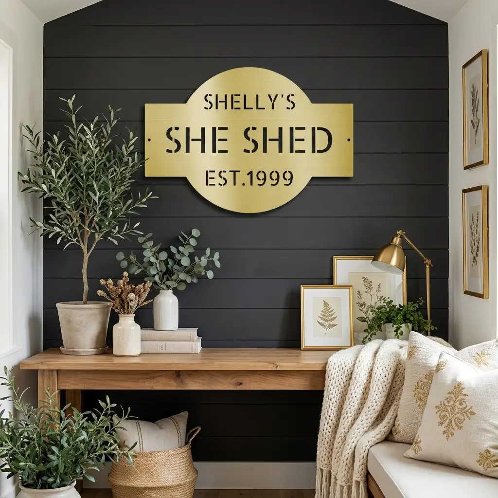 Personalized 3 Line Metal Wall Sign, Custom Name & Phrase Wall Art, Family Home Garage She Shed Man Cave Sign, Custom Metal Decor, Personalized Housewarming Gift