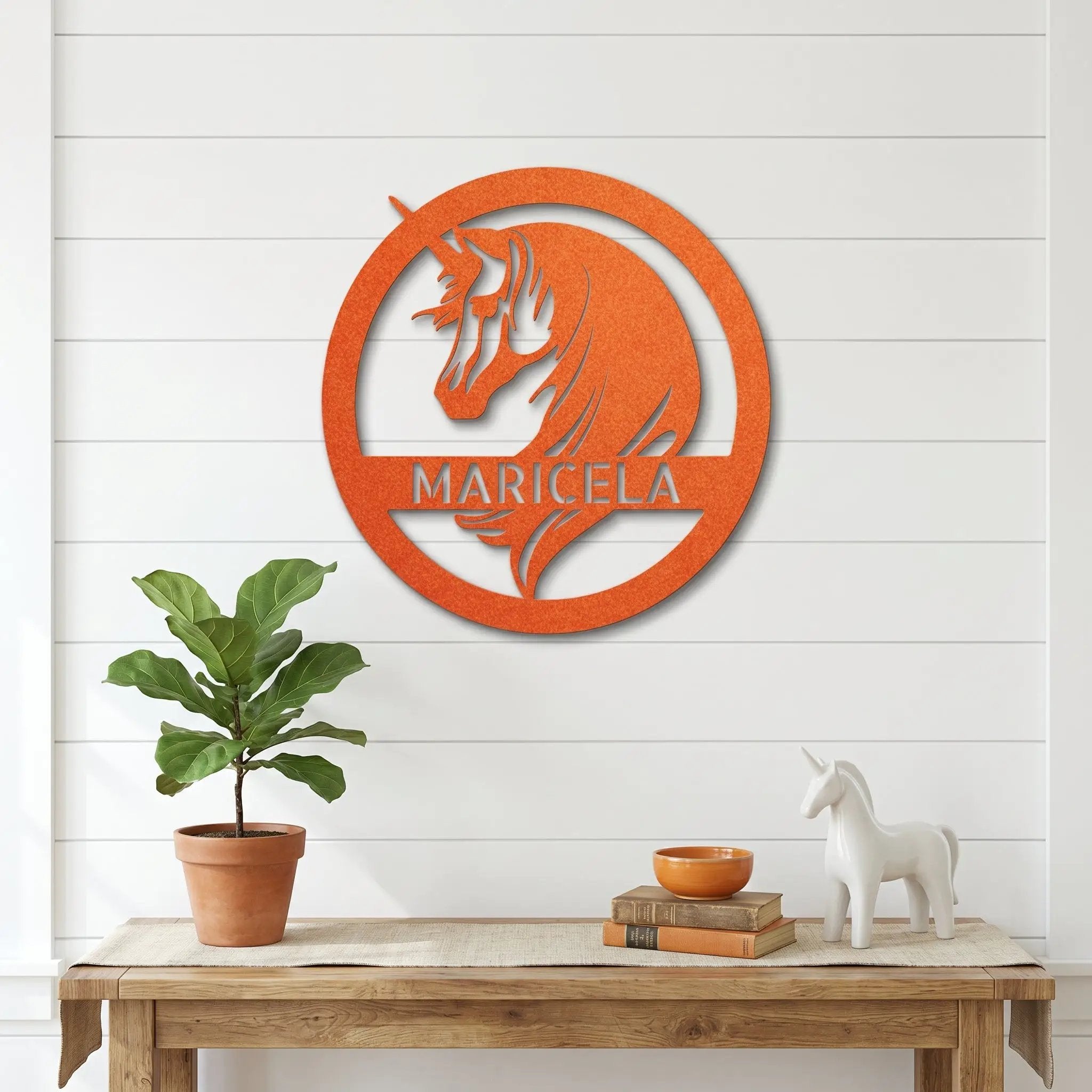 Custom Unicorn Name Metal Wall Art – Personalized Fantasy Sign – Girls Bedroom or Nursery Decor