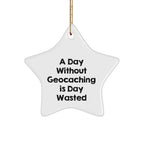 Geocaching Enthusiasts' Delight, Funny Star Ornament Gifts from Friends for Christmas