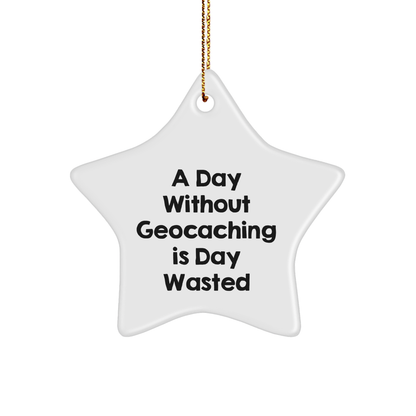 Geocaching Enthusiasts' Delight, Funny Star Ornament Gifts from Friends for Christmas