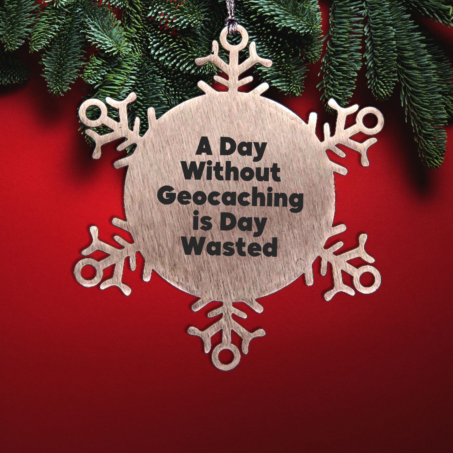 Geocaching Enthusiasts' Snowflake Ornaments, Funny Gifts from Friends for Geocaching, Men, Women, Family, Christmas Unique Treasures