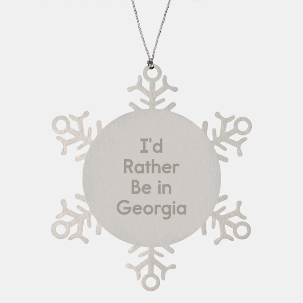 Georgia Snowflake Ornament, Funny Quote Gifts from Friends to Family for Christmas