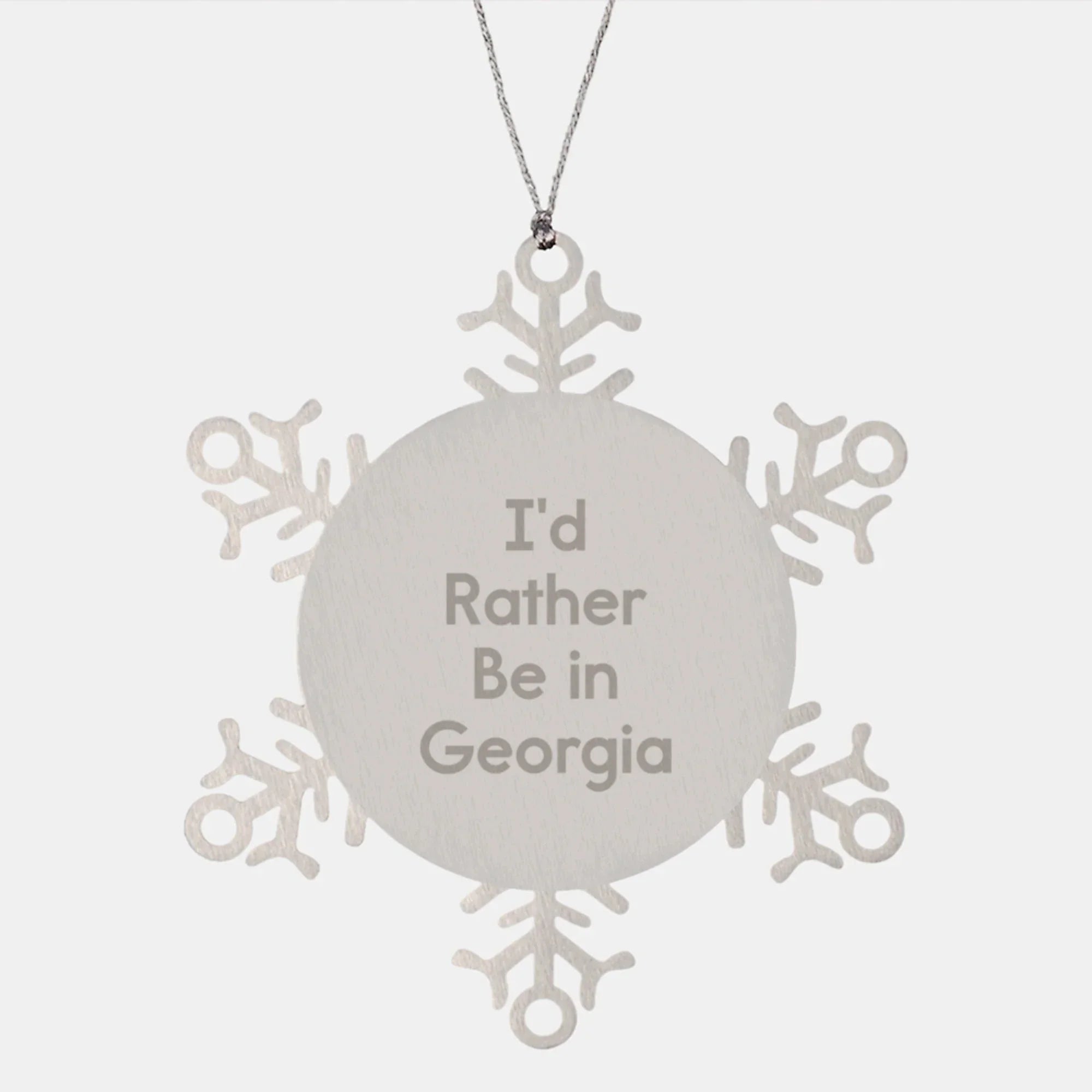 Georgia Snowflake Ornament, Funny Quote Gifts from Friends to Family for Christmas