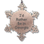 Georgia Snowflake Ornament, Funny Quote Gifts from Friends to Family for Christmas