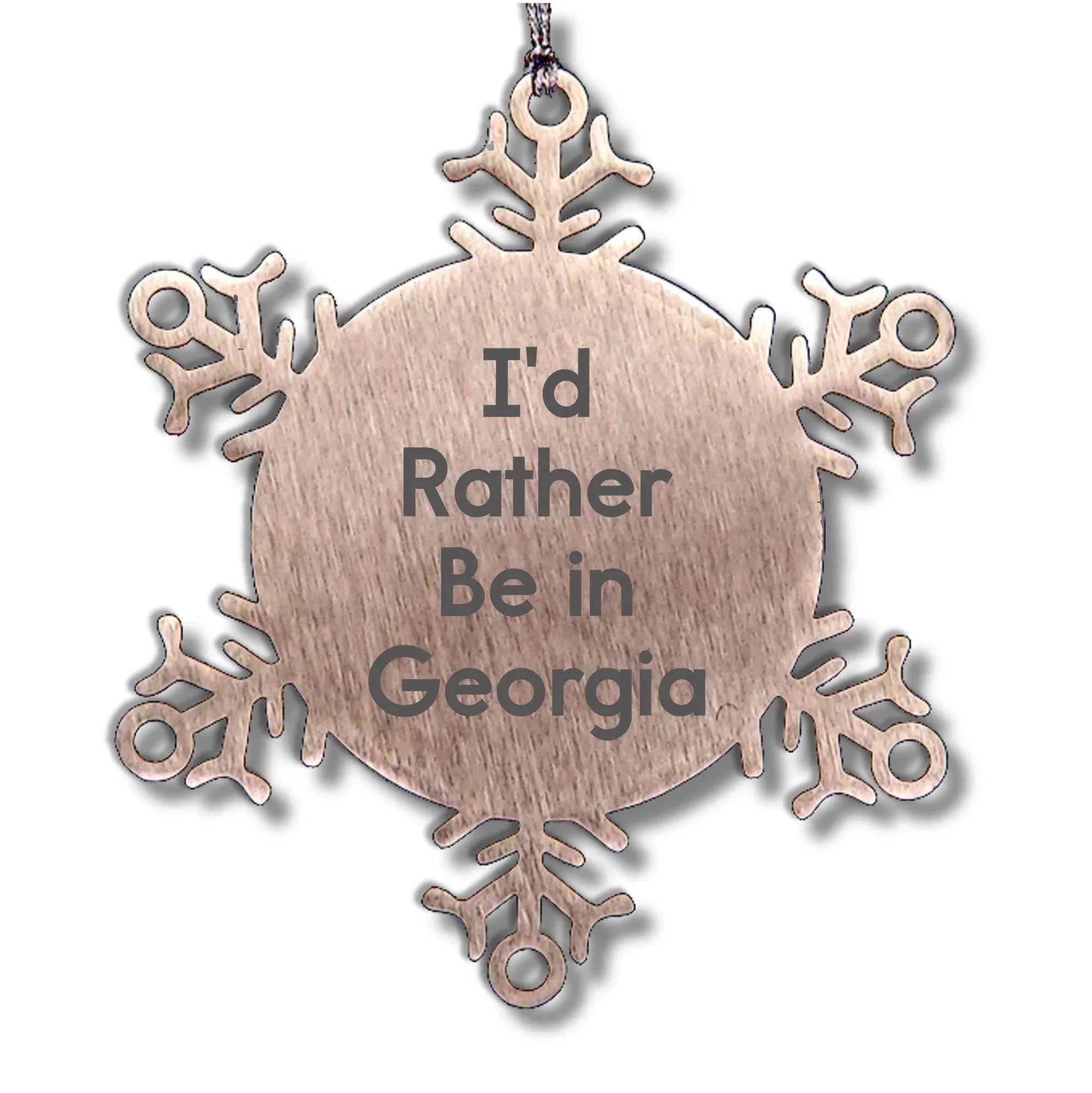 Georgia Snowflake Ornament, Funny Quote Gifts from Friends to Family for Christmas