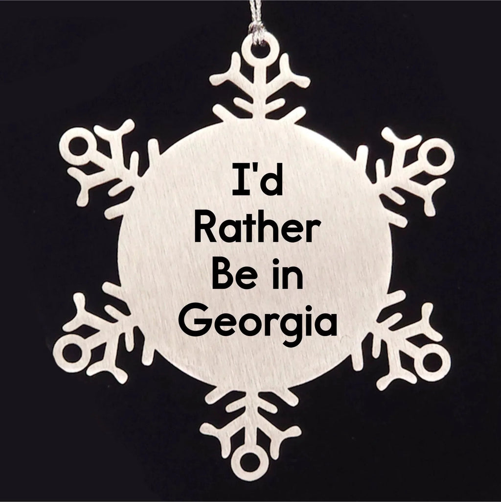 Georgia Snowflake Ornament, Funny Quote Gifts from Friends to Family for Christmas