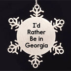 Georgia Snowflake Ornament, Funny Quote Gifts from Friends to Family for Christmas