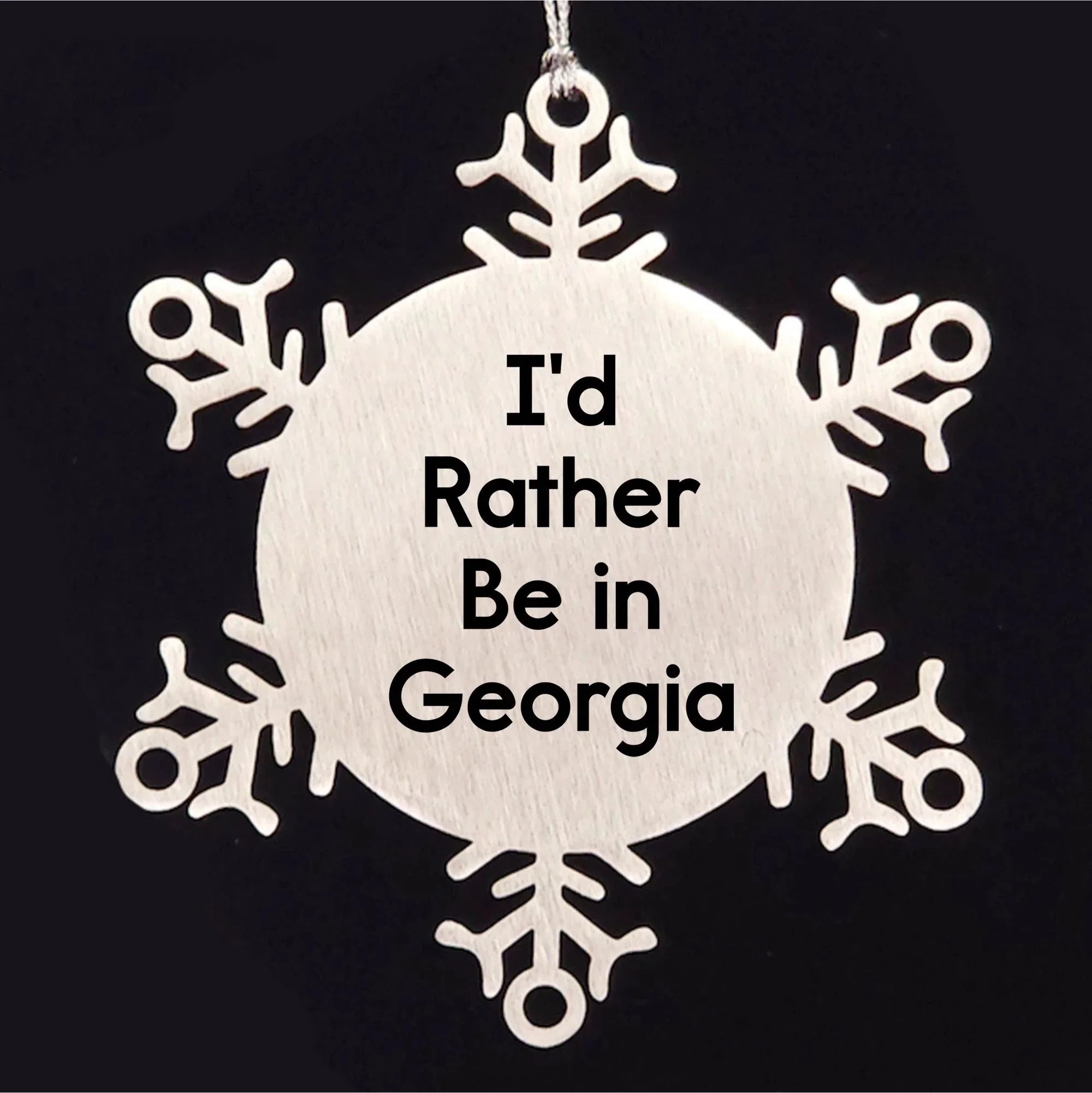 Georgia Snowflake Ornament, Funny Quote Gifts from Friends to Family for Christmas