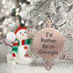 Georgia Snowflake Ornament, Funny Quote Gifts from Friends to Family for Christmas