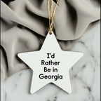 Georgia Star Ornament Gifts from Friends and Family for 'I'd Rather Be In Georgia' Lovers on Christmas