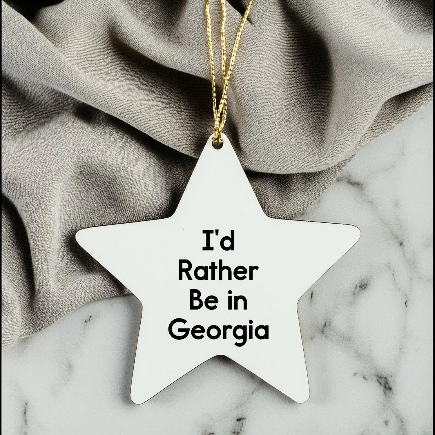 Georgia Star Ornament Gifts from Friends and Family for 'I'd Rather Be In Georgia' Lovers on Christmas