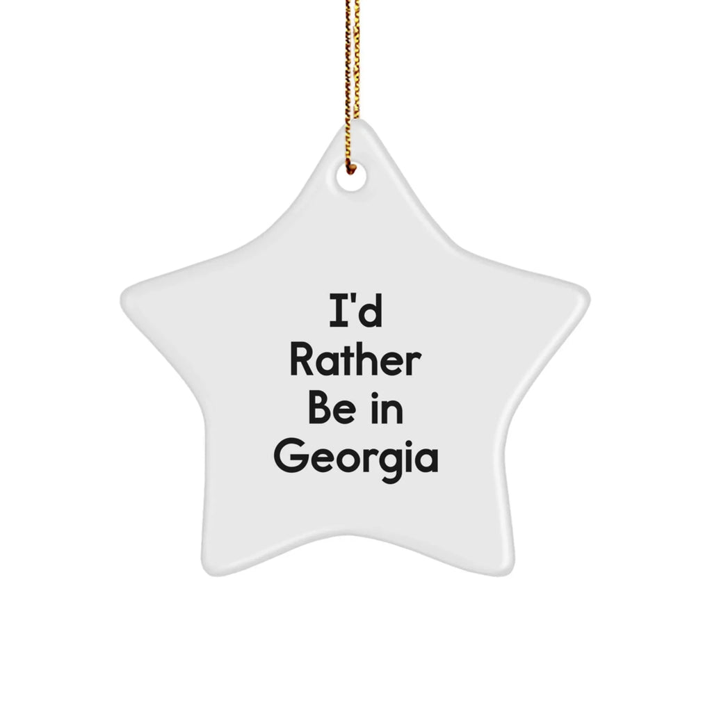 Georgia Star Ornament Gifts from Friends and Family for 'I'd Rather Be In Georgia' Lovers on Christmas