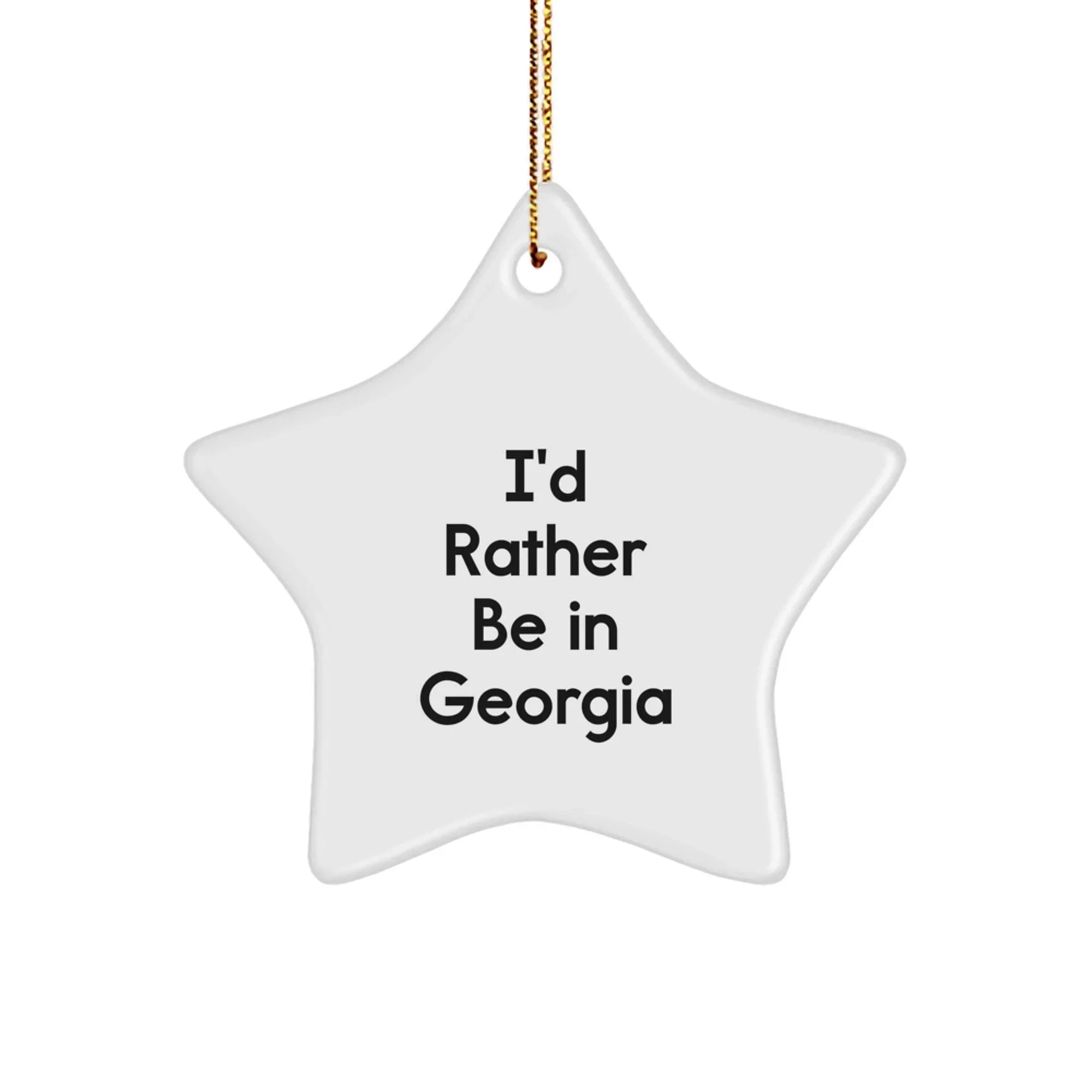 Georgia Star Ornament Gifts from Friends and Family for 'I'd Rather Be In Georgia' Lovers on Christmas