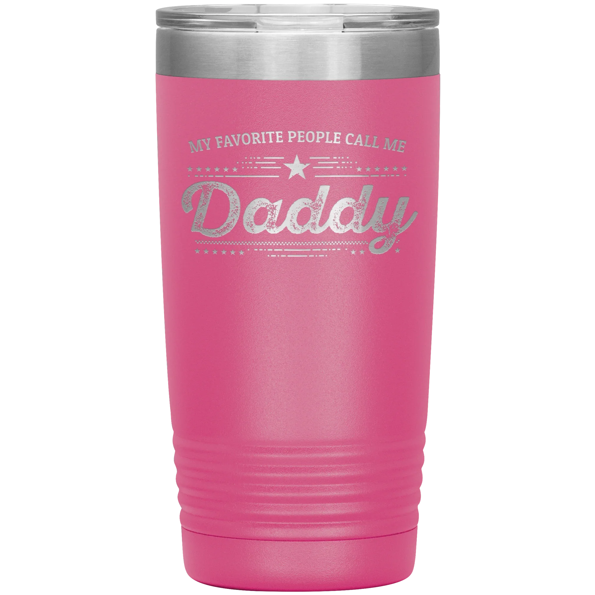 Gift For Dad - My Favorite People Call Me Daddy Laser-etched Insulated Stainless-Steel Tumbler