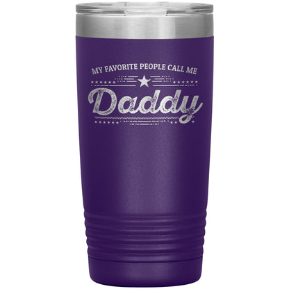 Gift For Dad - My Favorite People Call Me Daddy Laser-etched Insulated Stainless-Steel Tumbler - Mallard Moon Gift Shop