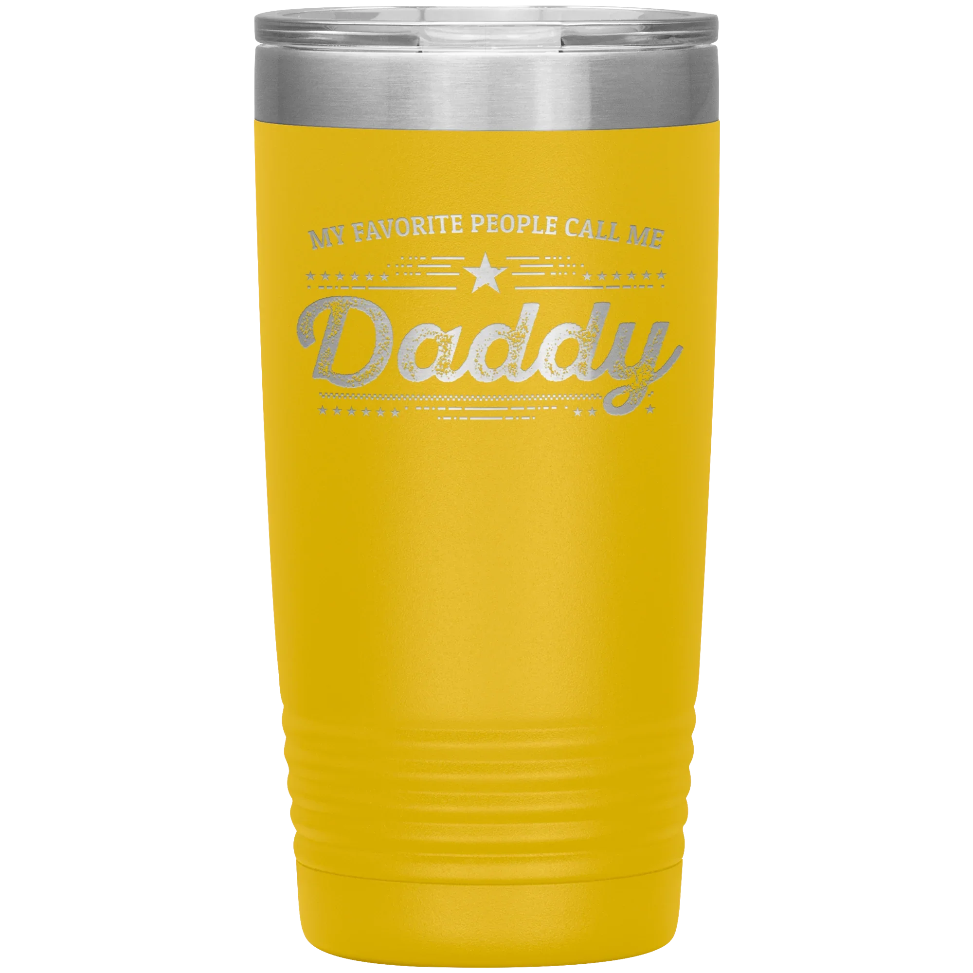 Gift For Dad - My Favorite People Call Me Daddy Laser-etched Insulated Stainless-Steel Tumbler